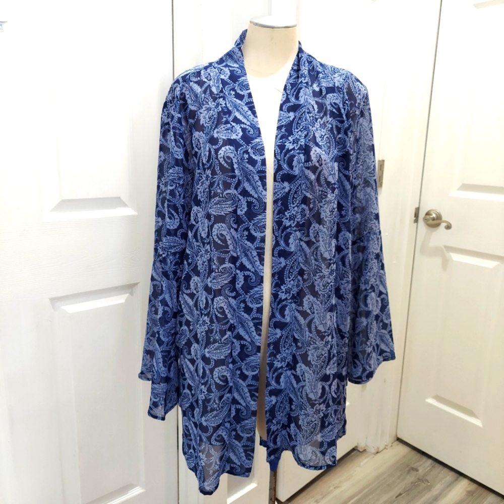 New Directions blue kimono Size XL